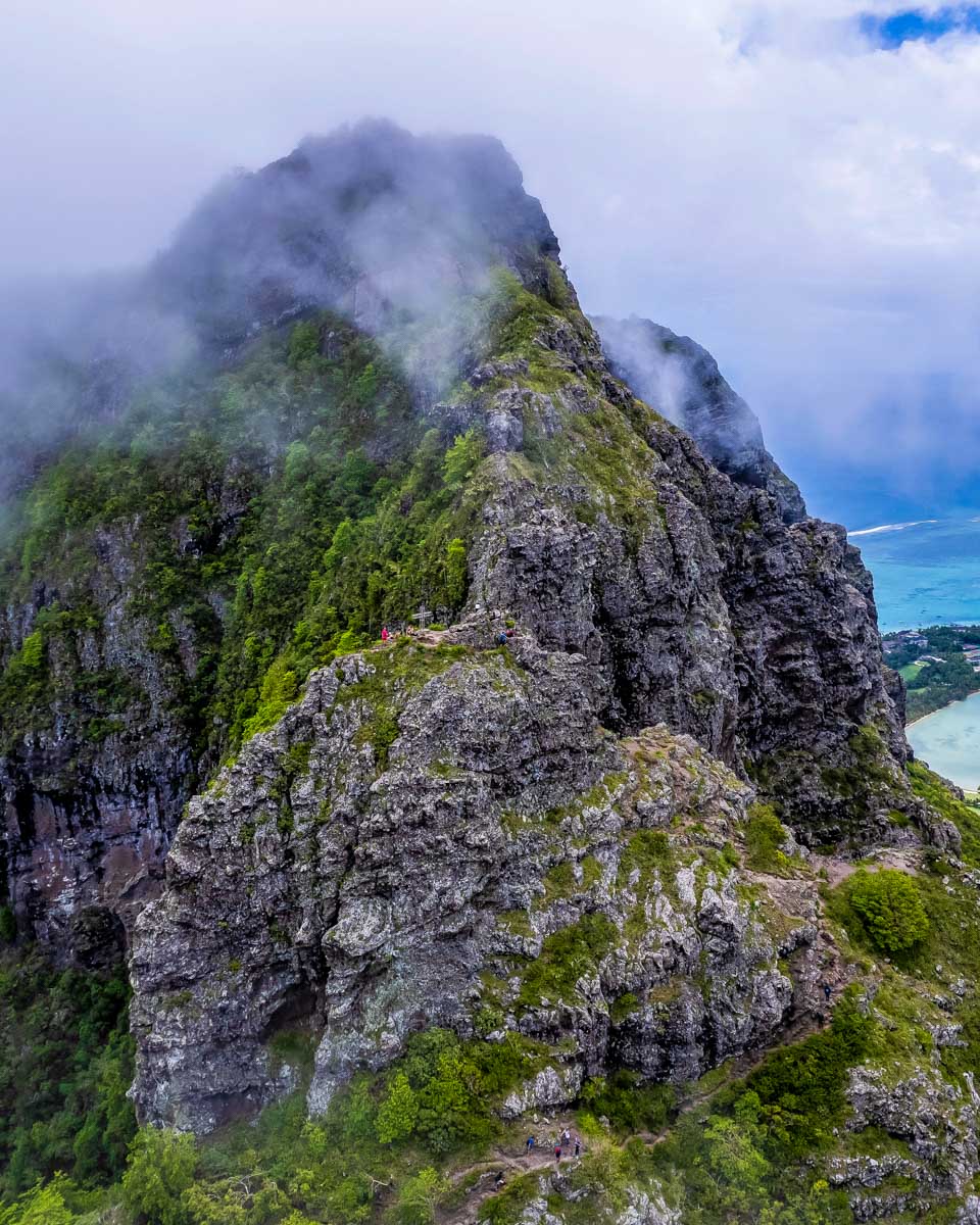 The Le Morne Brabant seen on Mauritius
