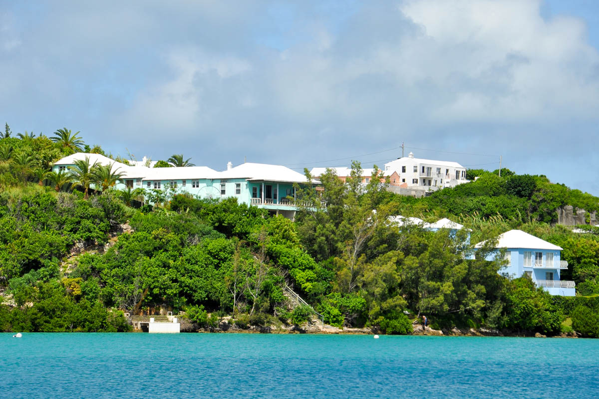 The view of Bermuda from a cruise
