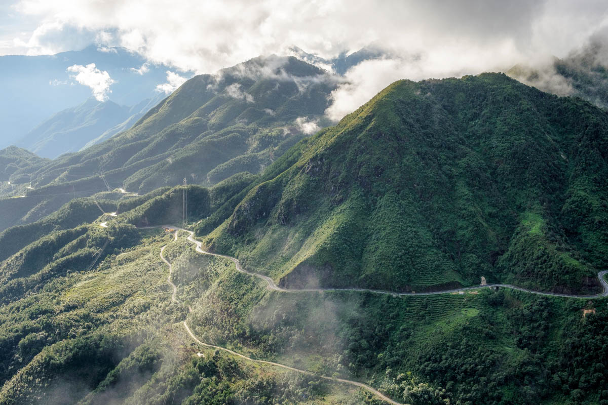 Tram Ton Pass seen on a motorbike tour in Sapa Vietnam