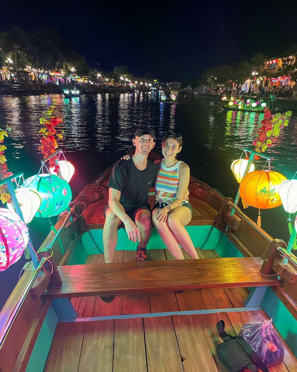Baileys sister and partner Hoi An ancient town night river cruise Vietnam