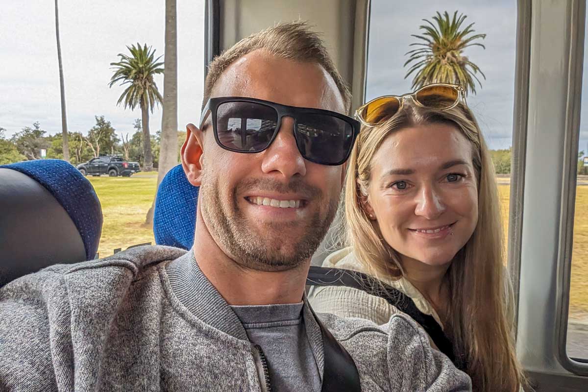 Daniel-and-Bailey-on-a bus in Jordan
