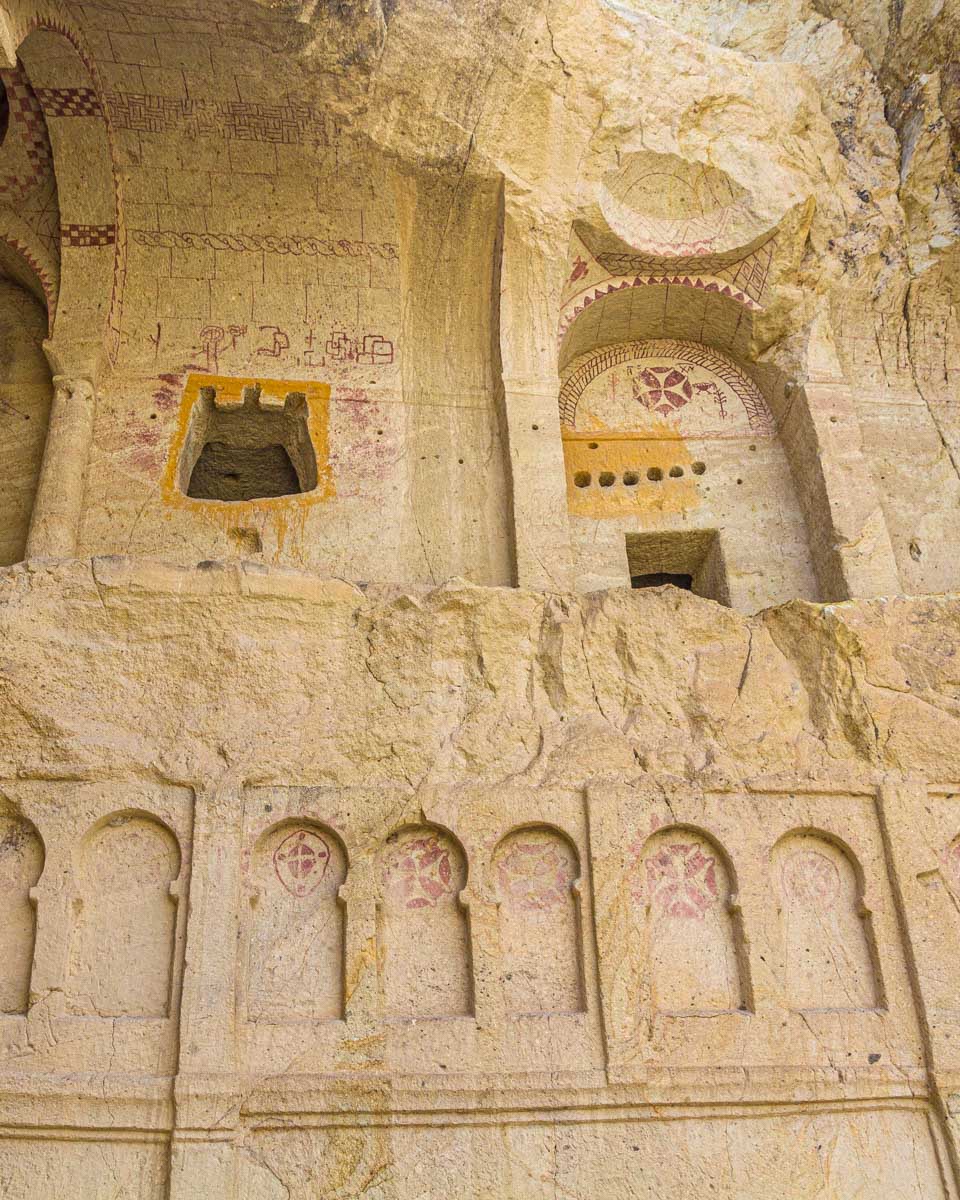 Dark Church (Karanlik Kilise) ruin in Goreme open air museum in Cappadocia, Turkey