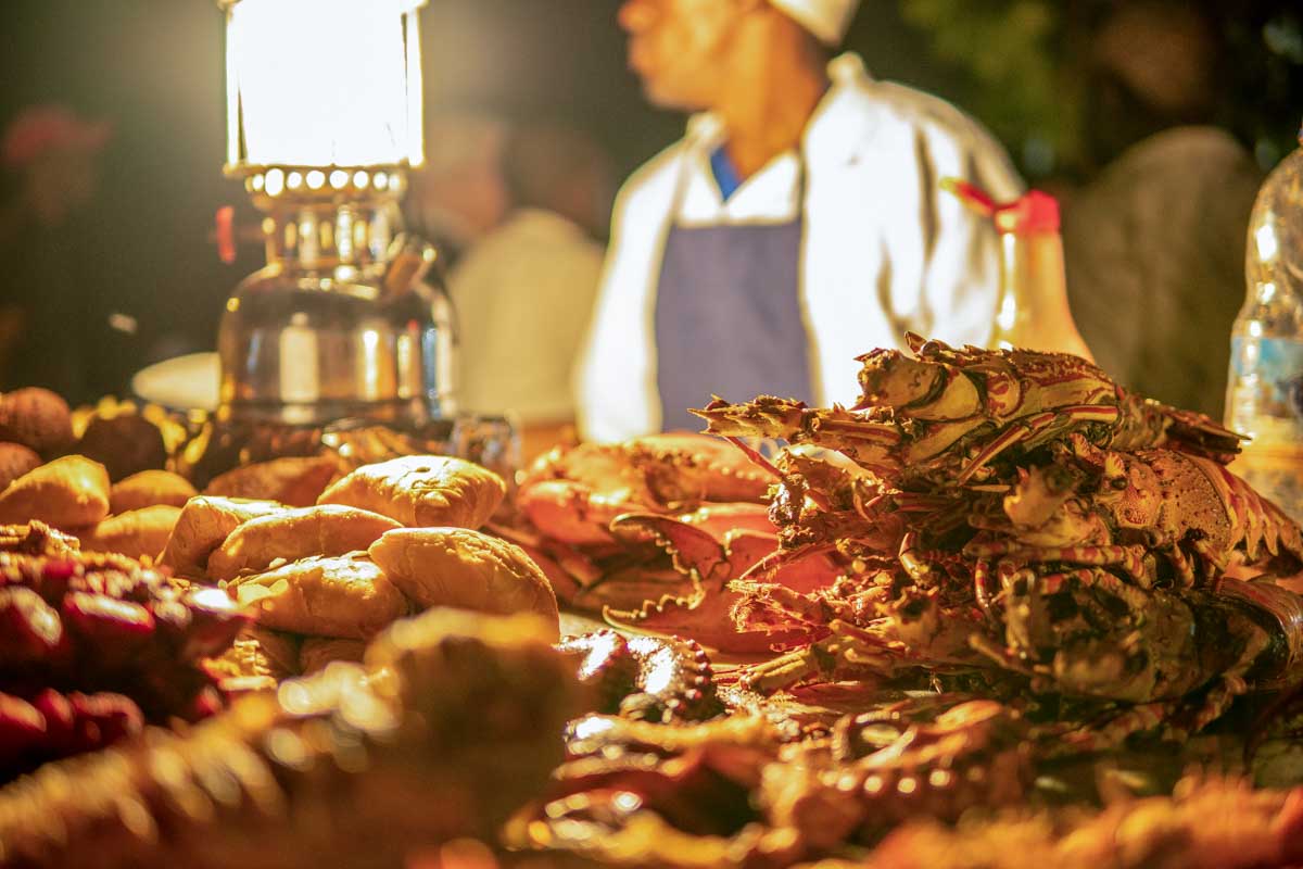 Forodhani Gardens Night Food Market in Zanzibar Tanzania