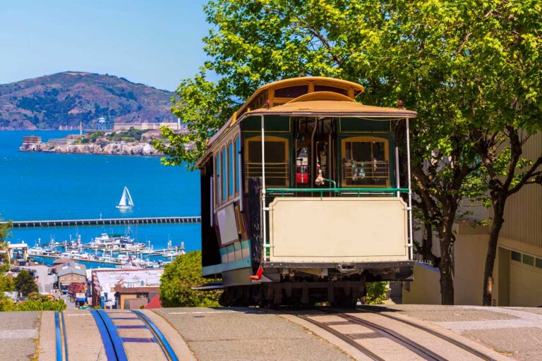 The Hyde Street cable car in San Francisco California
