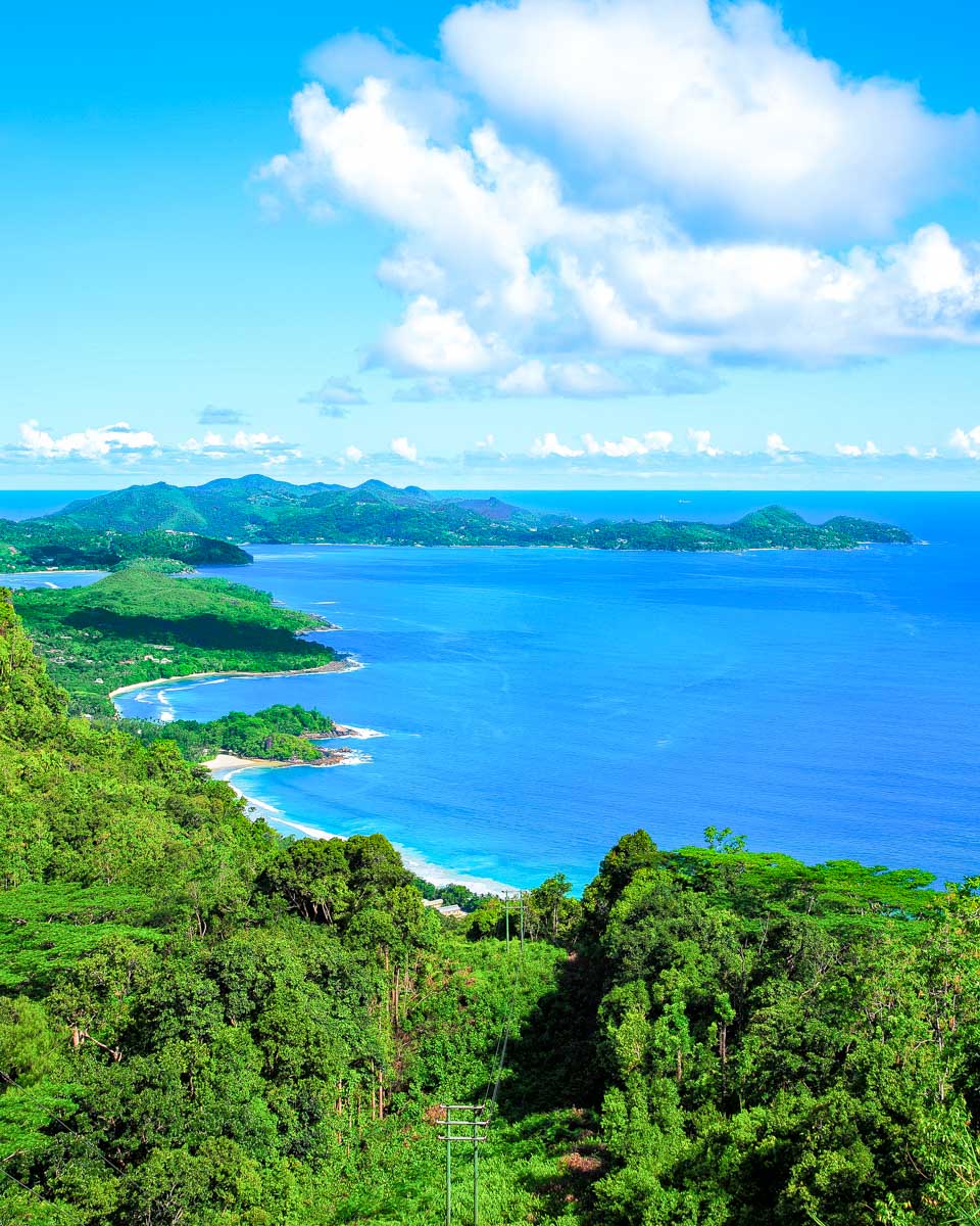 The scenery of the West Coast of Seychelles