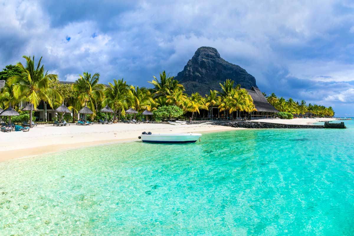 Tropical scenery in Le Morne, Mauritius
